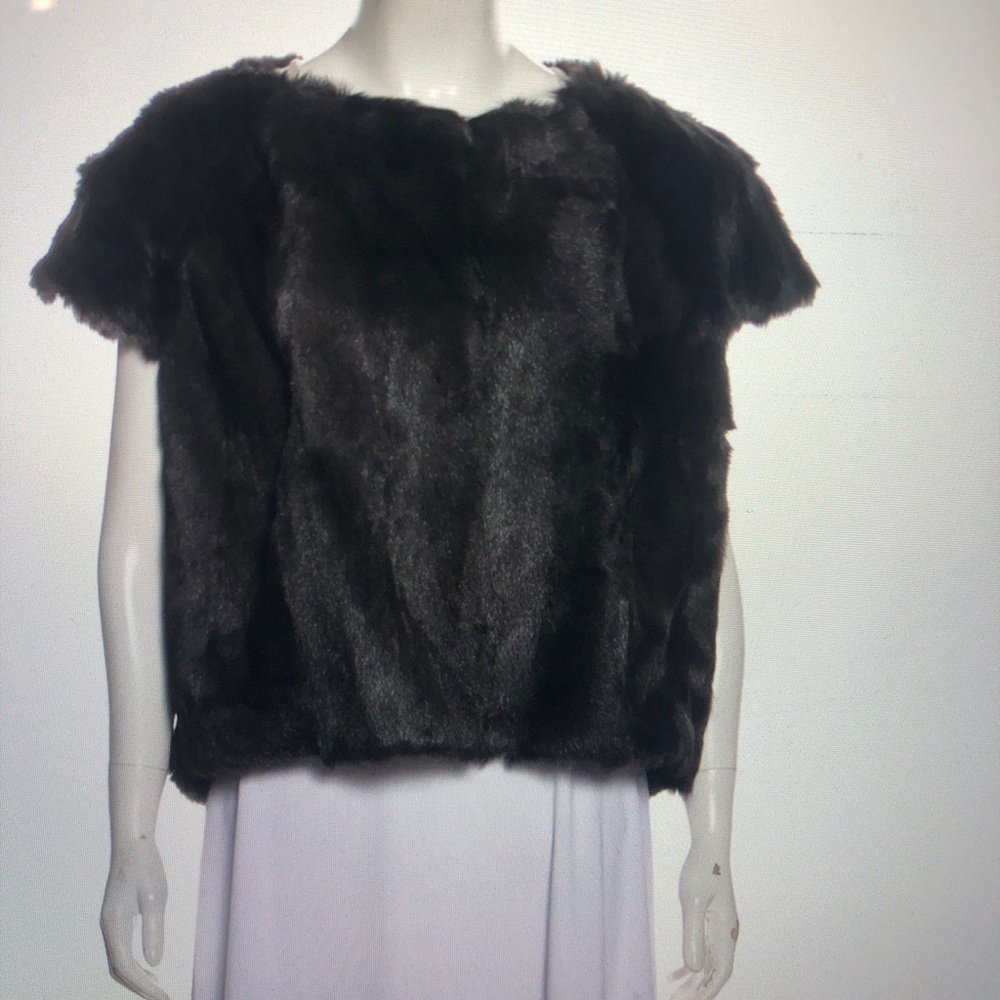 Barney's Pologeorgis fur vest  black/dk brown M